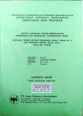 Laporan Rencana Teknis Satuan Pemukiman (RTSP) Tahap III-A dan Rencana Teknis Jalan (RTJ) Lokasi : Langgam Sorek, WPP/SKP/SP : VIc/C,D/5 dan 6 Provinsi Riau, Tahun 1996/1997.