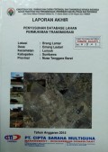 Laporan Akhir Penyusunan Database Lahan Permukiman Transmigrasi Brang Lamar, Kecamatan Lunyuk, Kabupaten Sumbawa, Provinsi Nusa Tenggara Barat Tahun 2015.