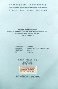 Laporan Rencana Teknis Satuan Pemukiman (RTSP) Tahap III-A dan Rencana Teknis Jalan), Lokasi : Tungkal Ulu (Merlung), WPP/SKP/SP : XIIc/C/3,4,5,6 Provinsi Jambi, Tahun 1990/1991.
