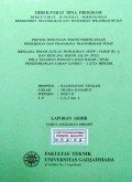Laporan Rencana Teknis Satuan Pemukiman dan Rencana Teknis Jalan, Lokasi : Muara Dadahup WPP/SKP/SP : XIIIf/B/1,2,3,4 Kabupaten Kuala Kapuas, Provinsi Kalimantan Tengah, Tahun 1996/1997, Pengembangan Lahan Gambut 1 Juta Hektar.