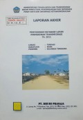 Laporan Akhir Penyusunan Database Lahan Permukiman Transmigrasi Tondasi, Kabupaten Muna, Provinsi Sulawesi Tenggara Tahun 2011.