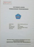 Laporan Akhir Penyusunan Database Lahan Permukiman Transmigrasi Bula XIIB/D1/4/X Bula, Desa Bula, Kecamatan Bula Barat, Kabupaten Seram Bagian Timur, Provinsi Maluku Tahun 2011.