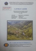 Laporan Akhir Penyusunan Database Lahan Permukiman Transmigrasi Botteng-Passembuk, Kecamatan Mehalaan, Kabupaten Mamasa, Provinsi Sulawesi Barat Tahun 2013.