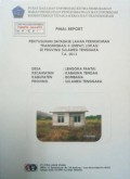 Laporan Akhir Penyusunan Database Lahan Permukiman Transmigrasi Lengora Pantai, Kecamatan Kabaena Tengah, Kabupaten Bombana, Provinsi Sulawesi Tenggara Tahun 2013.