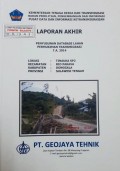 Laporan Akhir Penyusunan Database Lahan Permukiman Transmigrasi Tinauka SP.2 Kecamatan Rio Pakaya, Kabupaten Donggala, Provinsi Sulawesi Tengah Tahun 2014.