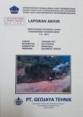 Laporan Akhir Penyusunan Database Lahan Permukiman Transmigrasi Tinauka SP.3 Kecamatan Rio Pakaya, Kabupaten Donggala, Provinsi Sulawesi Tengah Tahun 2014.
